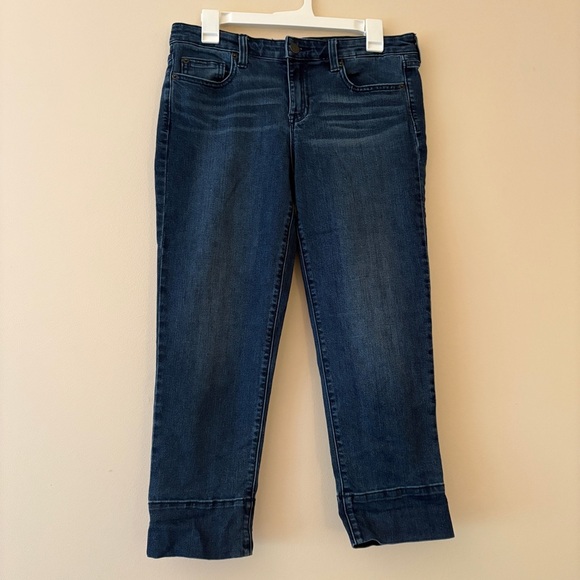 Gap Straight Crop Jeans Size 6/28R Dark Wash Mid Rise - Picture 1 of 3